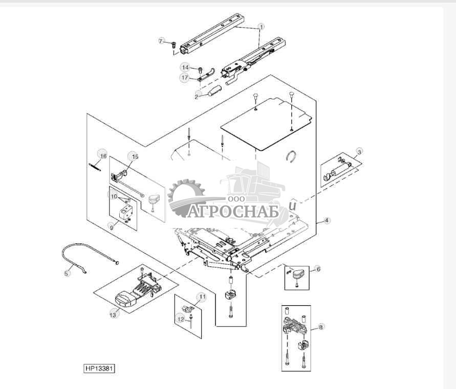 Operator's Seat Air Suspension, Upper 